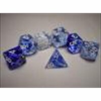 Chessex Manufacturing 27466 Nebula Dark Blue White Numbers Dice Set Of 7