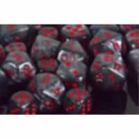 Chessex Manufacturing 27478 Velvet Black With Red Numbers Dice Set Of 7