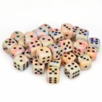 Chessex 12mm D6 Set Dice 36 Count Festive Circus/Black CHX 27842