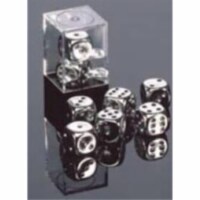 Chessex Manufacturing 29007 16 mm Silver D6 Dice Set Of 2