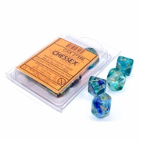 Chessex 10 D10 Polyhedral Dice Nebula Oceanic Gold Luminary CHX27356