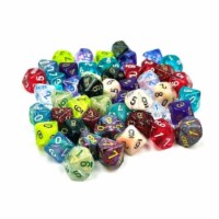 Chessex Manufacturing CHXLE916 D10 Bagast Mini Dice, Set of 50