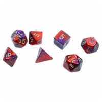 Chessex CHX20626 Cube Mini Gemini Dice, Purple-Red & Gold - Set of 7