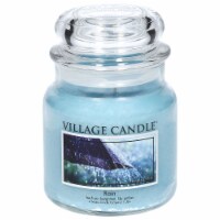 Village Candle® Medium Glass Dome Jar Candle Rain Scent Perspective: Main