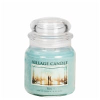 Village Candle® Medium Glass Dome Jar Candle Rain Scent Perspective: Main