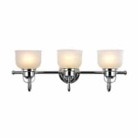 Chloe CH51049CM25-BL3 25 in. Lighting Ironclad Industrial-Style 3 Light Chrome Bath Vanity Wa