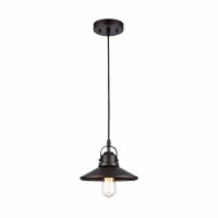 IRONCLAD Industrial-style 1 Light Rubbed Bronze Ceiling Mini Pendant 9 Shade