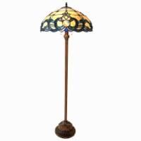 CHLOE Doutzen Tiffany-style 2 Light Victorian Floor Lamp 18 Shade