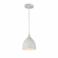 WALTER Industrial Matt White 1 Light Ceiling Pendant 7 Wide