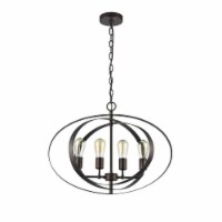 CHLOE Lighting OSBERT Industrial-style 4 Light Rubbed Bronze Ceiling Pendant 24 Wide
