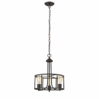CHLOE Lighting ELISSA Transitional 3 Light Rubbed Bronze Ceiling Pendant 15 Wide