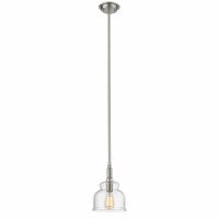 CHLOE Lighting ZOE Transitional 1 Light Brushed Nickel Ceiling Mini Pendant 8 Wide