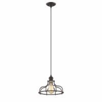 JAXON Industrial-style 1 Light Rubbed Bronze Ceiling Mini Pendant 10 Wide