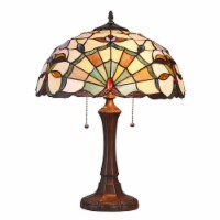 CHLOE Lighting ADDIE Tiffany-style 2 Light VictorianTable Lamp 16 Shade