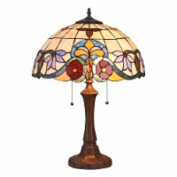 CHLOE Lighting ADELE Tiffany-style 2 Light VictorianTable Lamp 16  Shade