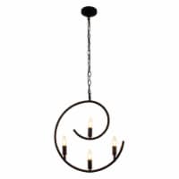 Lighting IRONCLAD Farmhouse 4 Light Oil Rubbed Bronze Ceiling Pendant 20 Wide