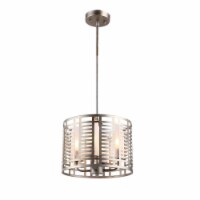 Lighting AVERY Industrial 4 Lights Antique Silver Ceiling Pendant 12 Wide