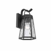CHLOE Alexa Industrial 1 Light Textured Black Outdoor Wall Sconce 12 Tall