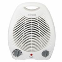 Vie Air VA-207C 2-Settings White Office Fan Heater With Adjustable Thermostat