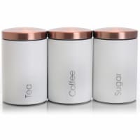 Megachef MC-311W Essential Kitchen Storage Sugar, Coffee & Tea Canister Set - Matte White - 3