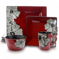 Elama EL-WINTERBLOOM 16 Piece Winter Bloom Dinnerware Set