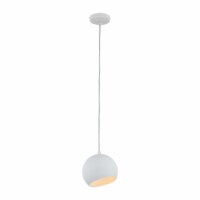 Lighting IRONCLAD Contemporary-Style 1 Light Matt White Ceiling Mini Pendant 8 Wide