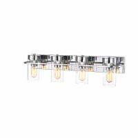 Lighting RAELYN Contemporary 4 Light Chrome Bath Vanity Fixture 30 Width