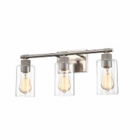 Lighting MERCY Contemporary 3 Light Brushed Nickel Bath Vanity Fixture 22 Width