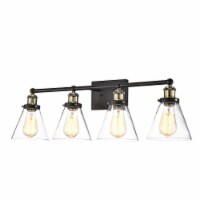 Lighting BONNIE Contemporary 4 Light Rubbed Bronze Bath Vanity Fixture 32 Width