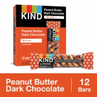 KIND Gluten Free Peanut Butter Dark Chocolate Healthy Snack Bars