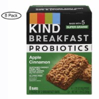 KIND Apple Cinnamon Probiotics Breakfast Bars Perspective: Main