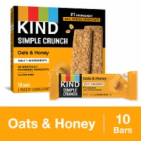 KIND Simple Crunch 100% Whole Grain Gluten Free Oats & Honey Healthy Snack Bars