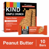 KIND Simple Crunch 100% Whole Grain Oats Gluten Free Peanut Butter Healthy Snack Bars