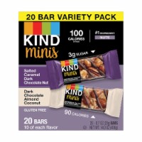 Kind 27970 0.7 oz Minis, Salted Caramel & Dark Chocolate Nut Chocalate - Pack of 20