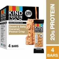 KIND Protein MAX Sweet & Salty Caramel Peanut Crisp Protein Bars Perspective: Main