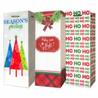 LB International Pack of 6 Assorted Christmas Wine Gift Bags with Handle