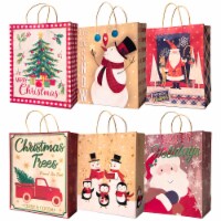 Lindy Bowman Pack of 12 Assorted Large Christmas Gift Bags with Handle