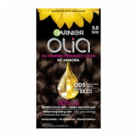 Garnier Olia Oil Powered Permanent Hair Color 5.0 Medium Brown Perspective: Main