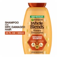 Garnier Whole Blends Honey Treasures Repairing Shampoo for Dry, Damaged Hair Perspective: Main