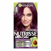 Garnier Nutrisse Ultra Color Nourishing Permanent Hair Color V2 Dark Intense Violet Perspective: Main
