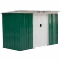 9'x4' Outdoor Steel Garden Storage Shed, Garage Lawn Tool Utility w/ Two Vents