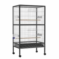 Large Bird Parrot Cage Play Top Finch Macaw Cockatoo House Pet Supply w/ Wheels