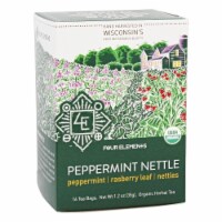 Four Elements Herbals Organic Herbal Tea Peppermint Nettle, 16 Tea Bags