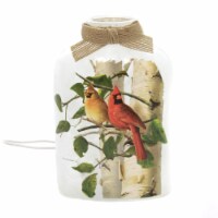 Stony Creek Summer Cardinals Lit Jar Red Birds Birch Tree Electric Hba0222