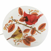 Stony Creek Cardinal With Aspen Small Glass Glass Lit Light Fall Birds Bca1261