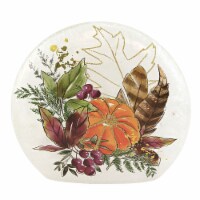 Stony Creek Fall Foliage Smal Round Orb Glass Pumpkin Leaves Light Ffm1261