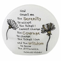Stony Creek Serenity Pre-Lit Orb Glass Courage Wisdom Change Spi1261