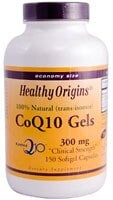 Healthy Origins  CoQ10 Gels Perspective: front