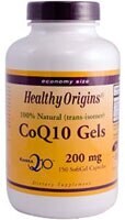 Healthy Origins  CoQ10 Gels Perspective: front