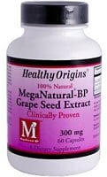 Healthy Origins Mega Natural-BP Grape Seed Extract Capsules 300 mg Perspective: front